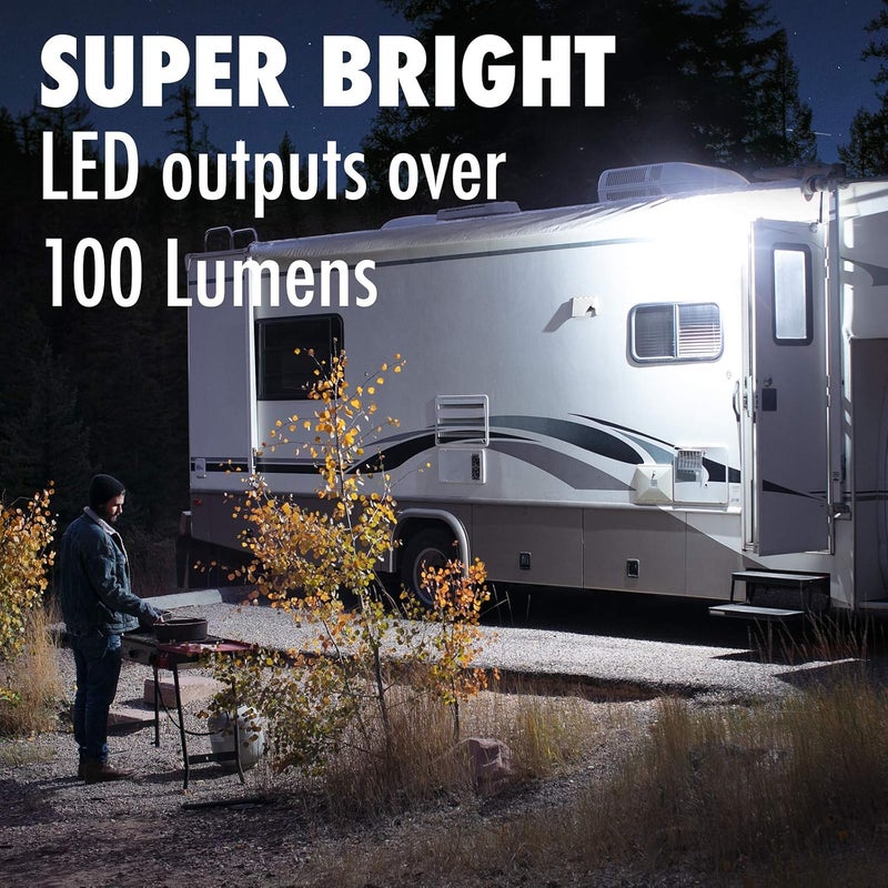 Lumitronics 12V LED Exterior Outdoor Porch Light with On/Off Switch, Removable Clear & Amber Lenses Perfect Outside Replacement Lights for RVs, Motorhomes, Campers, 5th Wheels, Trailers (Black) - Image 3